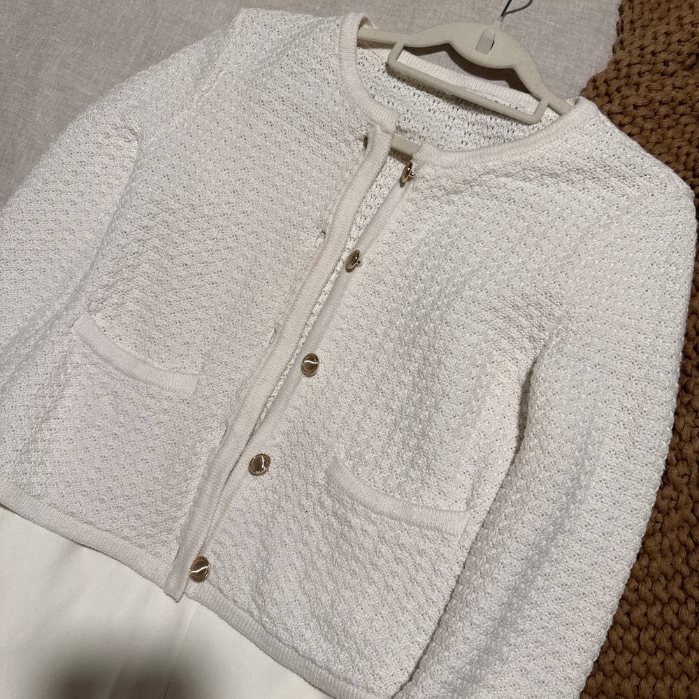 Knitted button sweater